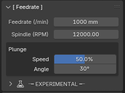 CAM feedrate